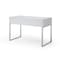 Homeroots 47" White and Silver Writing Desk With Two Drawers 543789 - alternate 3
