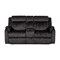 Homeroots 70" Dark Gray Microfiber Manual Reclining Loveseat With Storage 561565 - alternate 1