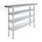 Amgood 14in D x 48in L Stainless Steel Table, Three Undershelves AMG WT-1448-3SH-Z - alternate 1