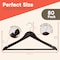 Lifemaster Wooden Clothes Hangers, Durable, Non-Slip, Space-Saving, 360 Deg Swivel Hook, Brown, 80PK CMPWH80BW - alternate 2