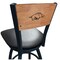 Holland Bar Stool Co 36" Blk Wrinkle Arkansas Swivel Bar Stool, Laser Engraved Back L03836BWMedMplAArknUnBlkVinyl - alternate 1