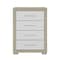 Homeroots 31" Natural And White Wood Four Drawer Dresser 643687 - alternate 1
