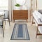 Homeroots 6' Denim Blue And Ivory Geometric Indoor Outdoor Runner Rug 572585 - alternate 4
