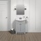 Zenith Zenna Home Cool Gray 24'' Wx35'' Hx18''D Euro Vanity with Wht Cultured Marble Top SEC24GY - alternate 3