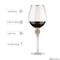 Dinewares Set of 4 Gold-Rimmed Red Wine Glasses with Diamond Rhinestone Accent - 18 oz, 10 Inches Tall - QI004758.GD.4 - alternate 4