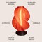 Jonathan Y Gema 13.5 in. Mid-Century Coastal Plant-Based PLA 3D Printed Dimmable LED Table Lamp, Clear Red/Black USA1009A - alternate 5