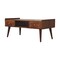 Homeroots 39in Brown Solid Wood Enclosed and Open Storage TV Stand 719195 - alternate 2