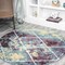 Jonathan Y Cole Minimalist Diamond Trellis Multi/White 5 ft Round Area Rug SEU102J-5R - alternate 1