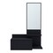 Homeroots 36" Black Wood Wall Mounted Accent Cabinet With Drawer And Mirror 571403 - alternate 1