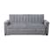 Homeroots 83" Dark Gray Sleeper USB Sleeper Sofa And Toss Pillow With Black Legs 559224 - alternate 4