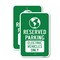 Signmission Reserved Parking Electric Vehicles Only, 12'' X 18'' 2 Signs, Heavy Gauge Aluminum, 2PK A-1218-2PACK-24785 - alternate 1
