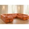 Homeroots Camel Italian Leather Power Reclining U Shaped Eight Piece Corner Sectional With Console 634684 - alternate 7