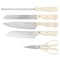 Martha Stewart Everyday 14 Piece Stainless Steel Cutlery and Wood Block Set in Linen 128734.14 - alternate 2
