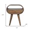 Homeroots 21" Brown Solid Wood Round One Drawer Nightstand 651857 - alternate 5