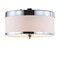 Jonathan Y David 15" Metal LED Flush Mount, Chrome/White JYL9032A - alternate 1