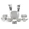 Gibson Home All U Need 48 Piece Porcelain Dinnerware Combo Set in White with Flatware and Drinkware 124322.48R - alternate 2