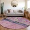 Homeroots 8' Blush And Mint Green Round Abstract Washable Indoor Outdoor Area Rug 618597 - alternate 3