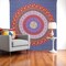 Homeroots 92" X 84" Blue Red And Yellow Mandala Cotton Hanging Tapestry 397408 - alternate 3
