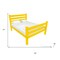 Homeroots Yellow Solid Wood Queen Bed Frame 548160 - alternate 2