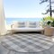 Homeroots 8' Taupe And Gray Round Plaid Washable Indoor Outdoor Area Rug 595519 - alternate 2