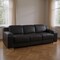 Homeroots 103" Black Italian Leather Reclining USB Sofa 632884 - alternate 1