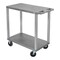 Luxor Cart, (2) Flat Shelves, 18"x32", High Density Polyethylene (Shelf)/Polyvinyl Chloride (Leg), 18" W EC22HD-G - alternate 3