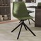 Leisuremod Markley Modern Leather Swival Dining Chair With Metal Legs in Green MSCBL-18-G - alternate 3