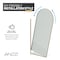 Anzzi Ember Series 74x 34in Framed Arch Fixed Shower Screen Door, Brushed Gold, 8mm Tempered Fluted Glass SD-AZ18-01BG-FL - alternate 4