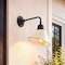 Jonathan Y Croydon 9.63" 1-Light Farmhouse Industrial Iron LED Gooseneck Arm Outdoor Sconce, Matte Almond JYL7612J - alternate 3