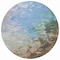 Homeroots 8' Denim Blue Taupe And Ivory Round Abstract Washable Indoor Outdoor Area Rug 617349 - alternate 2
