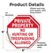 Signmission Private Property No Hunting or Tres, 6 inch X 6 inch, Vinyl Decal, 2PK OC-D-2PACK-6-153 - alternate 2
