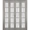 Sartodoors Sliding Closet Double Bi-fold Doors Solid Core Modern Interior QUADRO4002DBF-SSS-72 x 96 (4* 18x96) - alternate 1