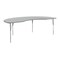 Flash Furniture Wren 96 in x 48 in Kidney Adjustable Height Activity Table, Thermal Laminate Top, Standard Legs, Gray XU-A4896-KIDNY-GRY-T-A-GG - alternate 1