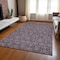 Homeroots 9' X 12' Purple Beige And Taupe Floral Washable Indoor Outdoor Area Rug 582306 - alternate 3
