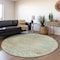 Homeroots 8' Sage And Copper Round Medallion Washable Indoor Outdoor Area Rug 615736 - alternate 3