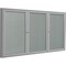 Ghent Enclosed Bulletin Board, 3 Door, Vinyl, 4 ft H x 6 ft W, Silver PA34872VX-193 - alternate 1
