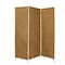 Homeroots 72" Brown Iron Folding Three Panel Screen Room Divider 274642 - alternate 3
