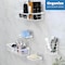 Fab Glass And Mirror Shower Caddy Pack of 5, white - Shower Organizer and Shelves for Efficient Shower Storage, Wall CDY5-WH - alternate 3