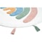 Homeroots 32" White Blue And Pink Cotton Rainbows Round Youthful Bath Rug 634885 - alternate 3