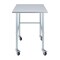 Amgood 30in D x 30in L Stainless Steel Open Base Table, 3in Casters AMG WT-3030-RCB-WHEELS-Z - alternate 3
