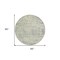 Homeroots 8' Sage Charcoal And Ivory Round Abstract Washable Indoor Outdoor Area Rug 604549 - alternate 3