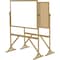 Ghent Combination Board, Cork, Plastic, 73 1/2 in, 55 in, Wood Frame, White RMK34 - alternate 1