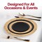 Smarty Had A Party 7.5" Black with Gold Marble Rim Disposable Plastic Appetizer/Salad Plates (120 Plates), 120PK 877BG-CASE - alternate 3