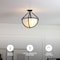 Vidalite Voyager 2-Light Matte Black Ceiling Light Fixture With Rope Detailing & Smoked Glass Shade CE1013093 - alternate 5