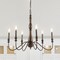 Jonathan Y Victoria 29" 6-Light Rustic Midcentury Iron LED Chandelier, Brown JYL7597A - alternate 4