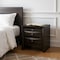 Homeroots 25" Solid Wood Two Drawer Nightstand 318717 - alternate 3
