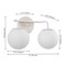 Jonathan Y Louis Parisian Globe 15" 2-Light Metal/Frosted Glass Modern Contemporary LED Vanity Light, Almond JYL3535C - alternate 4
