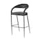 Homeroots 26" Black Faux Leather and Iron Low Back Counter Height Bar Chair 569188 - alternate 4