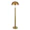Homeroots 58" Brass Traditional Shaped Floor Lamp With Brass Dome Shade 523516 - alternate 2