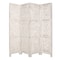 Homeroots 84" White Wood Folding Four Panel Screen Room Divider 274885 - alternate 1